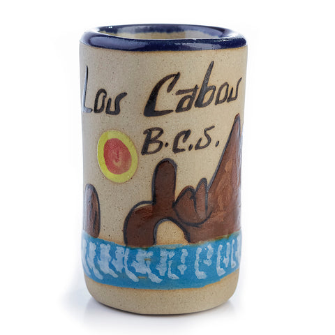 Vasos tequileros de cerámica alta temperatura - Set de 4 - 60 mL - Colección Playa - Los Cabos