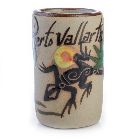 Ceramic Tequila Shot Glasses - Set of 4 - 2 Oz - Beach Collection (Puerto Vallarta)