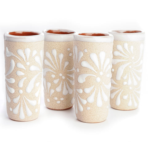 Arena Wedding Favor Shot Glasses – 2 oz Textured Ceramic for a Celebratory Toast – Unique, Elegant Party Favors for Guests at Receptions, Events & Rehearsal Dinners - MEXTEQUIL