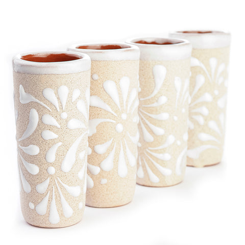 Arena Wedding Favor Shot Glasses – 2 oz Textured Ceramic for a Celebratory Toast – Unique, Elegant Party Favors for Guests at Receptions, Events & Rehearsal Dinners - MEXTEQUIL