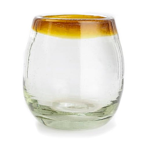 Hand-Blown Glass Barrel Tequila Shot Glasses – Artisan Mexican Barware | Set of 4 - MEXTEQUIL