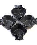 MEXTEQUIL - Tequila Shot Glasses - Set of 4 Oaxaca Black Clay Mexican Shot Glasses - 2 Oz (Mezcal Love) - MEXTEQUIL