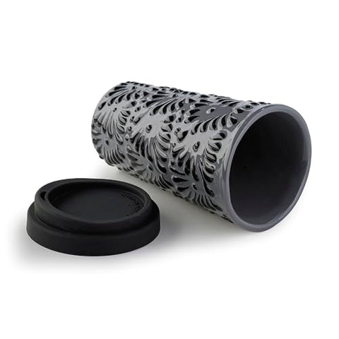 Handcrafted Talavera Ceramic Travel Mug with Silicone Lid – 16 oz | MEXTEQUIL - MEXTEQUIL