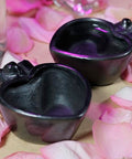 MEXTEQUIL - Tequila Shot Glasses - Set of 4 Oaxaca Black Clay Mexican Shot Glasses - 2 Oz (Mezcal Love) - MEXTEQUIL