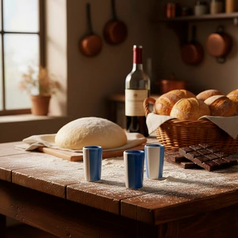 MEXTEQUIL Ceramic Shot Glasses Set of 4 | Handmade Mexican Artisan Tequila & Mezcal Shooters – Coastal Breeze - MEXTEQUIL