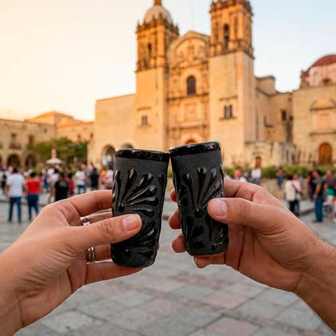 Handcrafted Floral Ceramic Tequila Shot Glasses – Traditional Mexican Design | Set of 4 - MEXTEQUIL