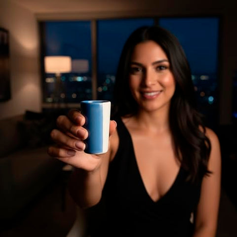 MEXTEQUIL Ceramic Shot Glasses Set of 4 | Handmade Mexican Artisan Tequila & Mezcal Shooters – Coastal Breeze - MEXTEQUIL