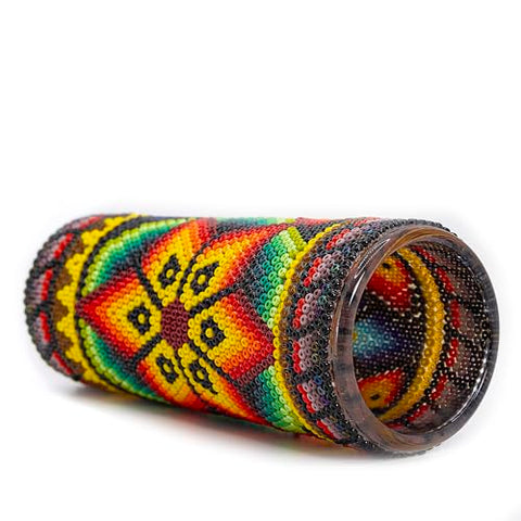 Huichol Wixárika Beaded Tequila Shot Glass – Chaquira Folk Art - MEXTEQUIL