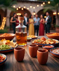 Set of 4 Red Clay Tequila Shot Glasses from Oaxaca - MEXTEQUIL