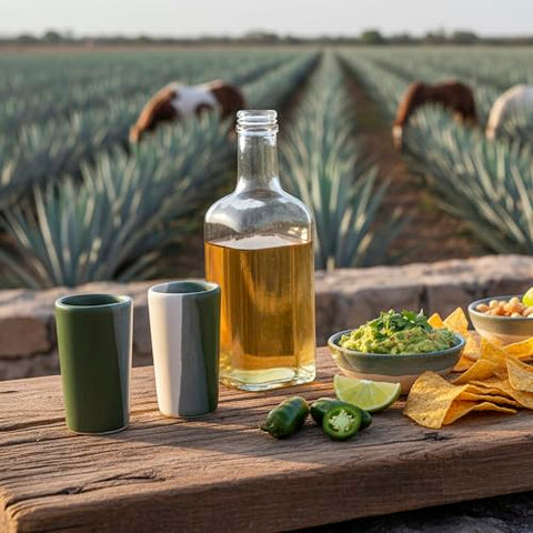 Handcrafted Ceramic Tequila Shot Glasses – Forest Canopy | Set of 4 - MEXTEQUIL