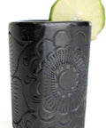Authentic Handcrafted Barro Negro Square Mezcal Tequila Glasses, Set of Four