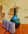 MEXTEQUIL Volcanic Basalt Rock Shot Glasses - Set of 4, 1.5oz, Eco-Friendly