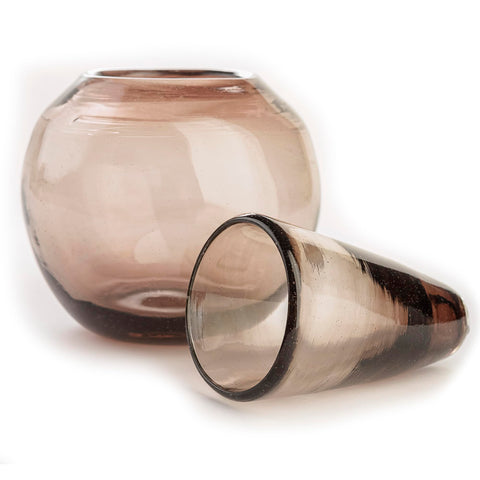 Self-Chilling Tequila Shot Glasses with Built-in Ice Bowl | Hand-Blown Mexican Glassware with Cobalt Blue Rim | 2 oz Lead-Free | Unique Bar Gift for Tequila & Mezcal Lovers