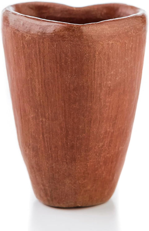 Artisanal Oaxaca Red Clay Tequila Shot Glasses - Handcrafted Heart Design Set