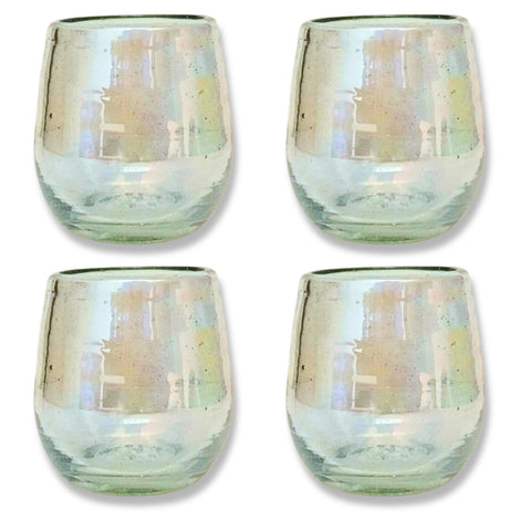 Mexican Barrel Shot Glasses, Hand Blown Tequila Set, Unique Barrel-Shaped Glasses (Amber)