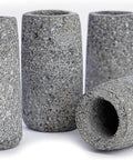 MEXTEQUIL Volcanic Basalt Rock Shot Glasses - Set of 4, 1.5oz, Eco-Friendly