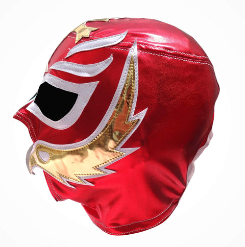 Luchador Mask Adult Wrestling Costume wear Mexican Lucha Libre Pro-Fit Lycra color: Rey Misterio - MEXTEQUIL: MEXICRAFT IMPORTS LLC