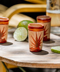 Terracotta Shot Glasses - Set of 4 - 2 Oz (Agave) - MEXTEQUIL: MEXICRAFT IMPORTS LLC