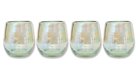 Hand Blown Shot Glasses - Set of 4 - 2 Oz (Barrel Crystal) - MEXTEQUIL: MEXICRAFT IMPORTS LLC