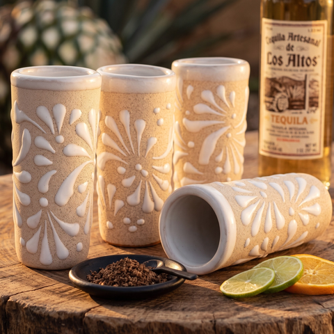 Memorable Wedding Favors: Arena Textured Ceramic Shot Glasses