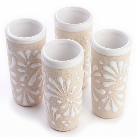 Memorable Wedding Favors: Arena Textured Ceramic Shot Glasses