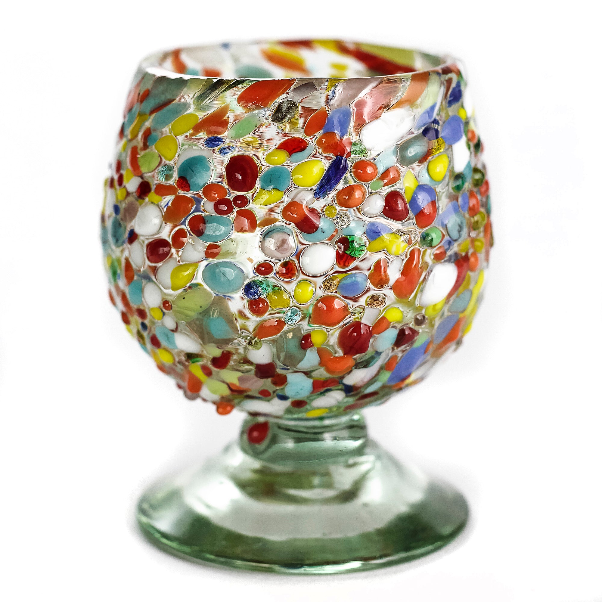 Mini Glass Snifters Hand Blown Shot Glasses - Set of 4 - 2 oz (Conffet