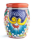 Talavera Shot Glasses - Set of 4 - 2 Oz (Barrel Rim Colors) - MEXTEQUIL: MEXICRAFT IMPORTS LLC