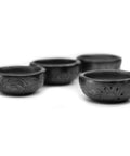 Black Clay Mexican Shot Glasses - Set of 4 - 2 Oz (Mezcal Cup) - MEXTEQUIL: MEXICRAFT IMPORTS LLC