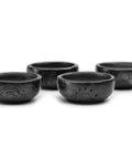 Black Clay Mexican Shot Glasses - Set of 4 - 2 Oz (Mezcal Cup) - MEXTEQUIL: MEXICRAFT IMPORTS LLC