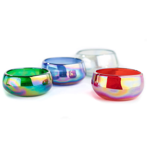 Hand Blown Mezcal Shot Glasses - Set of 4 pcs - 2 Oz (Mixed Colors) - MEXTEQUIL: MEXICRAFT IMPORTS LLC