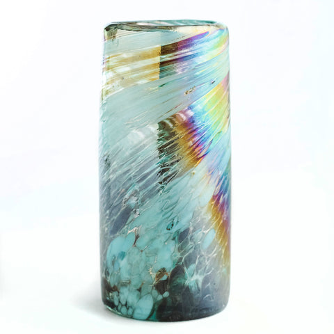 Hand Blown Shot Glasses - Set of 4 - 2 Oz (Aurora Borealis) - MEXTEQUIL: MEXICRAFT IMPORTS LLC