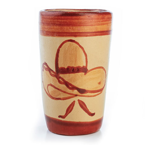 Vasos tequileros de Barro Canelo - Tonala -Set de 4 - 60 mL - Iconos Mexicanos