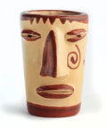 Terracotta Shot Glasses - Set of 4 - 2 Oz (Faces) - MEXTEQUIL: MEXICRAFT IMPORTS LLC