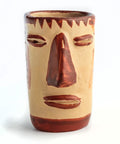 Terracotta Shot Glasses - Set of 4 - 2 Oz (Faces) - MEXTEQUIL: MEXICRAFT IMPORTS LLC