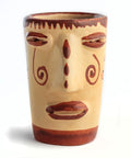 Terracotta Shot Glasses - Set of 4 - 2 Oz (Faces) - MEXTEQUIL: MEXICRAFT IMPORTS LLC