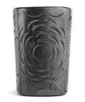Black Clay Mexican Shot Glasses - Set of 4 - 2 Oz (Round) - MEXTEQUIL