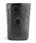 Black Clay Mexican Shot Glasses - Set of 4 - 2 Oz (Round) - MEXTEQUIL