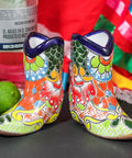 Talavera Cowboy Boot Shot Glasses - Set of 2 - 3 Oz (Green) - MEXTEQUIL: MEXICRAFT IMPORTS LLC