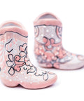 Talavera Cowboy Boot Shot Glasses - Set of 2 - 3 Oz (Pink) - MEXTEQUIL: MEXICRAFT IMPORTS LLC