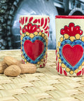 Talavera Shot Glasses - Set of 4 - 2 Oz (Red Heart) - MEXTEQUIL: MEXICRAFT IMPORTS LLC