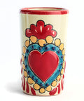 Talavera Shot Glasses - Set of 4 - 2 Oz (Red Heart) - MEXTEQUIL: MEXICRAFT IMPORTS LLC