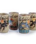 Ceramic Tequila Shot Glasses - Set of 4 - 2 Oz - Beach Collection (Puerto Vallarta) - MEXTEQUIL
