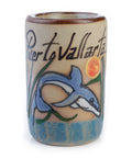 Ceramic Tequila Shot Glasses - Set of 4 - 2 Oz - Beach Collection (Puerto Vallarta) - MEXTEQUIL