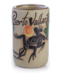 Ceramic Tequila Shot Glasses - Set of 4 - 2 Oz - Beach Collection (Puerto Vallarta) - MEXTEQUIL