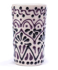 Talavera Shot Glasses - Set of 4 - 2 Oz (Black Lace) - MEXTEQUIL: MEXICRAFT IMPORTS LLC