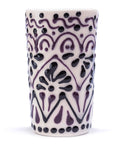 Talavera Shot Glasses - Set of 4 - 2 Oz (Black Lace) - MEXTEQUIL: MEXICRAFT IMPORTS LLC