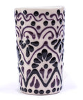 Talavera Shot Glasses - Set of 4 - 2 Oz (Black Lace) - MEXTEQUIL: MEXICRAFT IMPORTS LLC