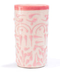 Talavera Shot Glasses - Set of 4 - 2 Oz (Pink Lace) - MEXTEQUIL: MEXICRAFT IMPORTS LLC