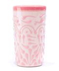 Talavera Shot Glasses - Set of 4 - 2 Oz (Pink Lace) - MEXTEQUIL: MEXICRAFT IMPORTS LLC