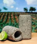 Volcanic Basalt Stone Shot Glasses – Round | Set of 4 | 2 oz - MEXTEQUIL